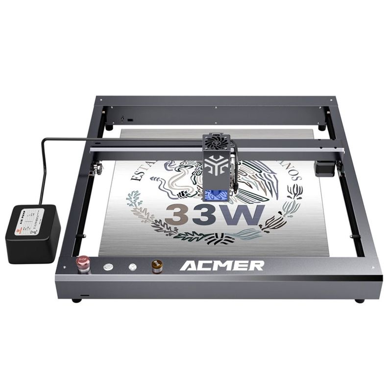 ACMER P2 33W ليزر حفرة آلة قطع، خشب سطح المكتب حفرة ليزر وقطاع السرعة العالية 30000mm/min