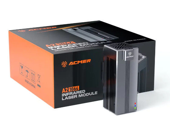 ACMER 00.3mm نقطة الليزر الدائرية 1064nm، 2W مجموعة وحدات الليزر الثنائية IR لحفر المعدن / الذهب / الفضة / البلاتين / النحاس