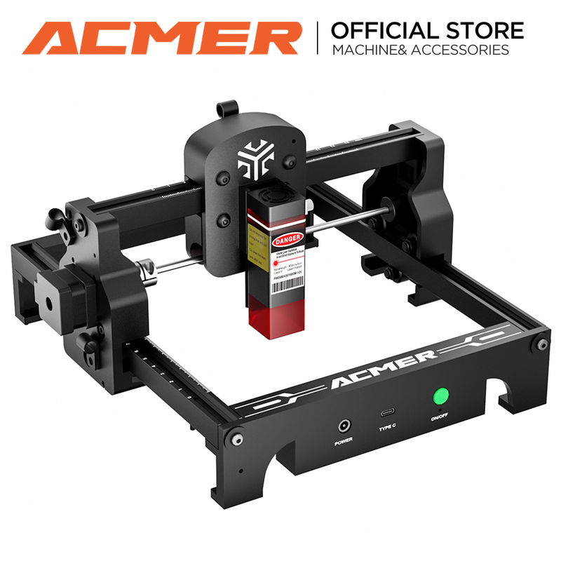 ACMER S1 حفر ليزر محمول صغير، 2500MW إنتاج ليزر، 130*130mm منطقة العمل