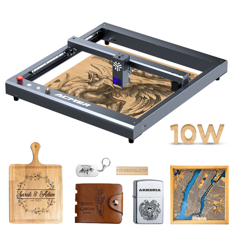ACMER P2 10W الديود ليزر حفر وقطع آلة آلات CNC حجم 600*650*170mm